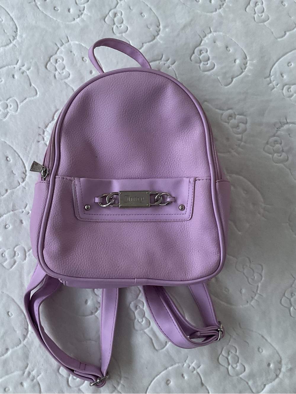 Juicy Couture Lilac Mini Backpack with Silver-Tone Plaque
